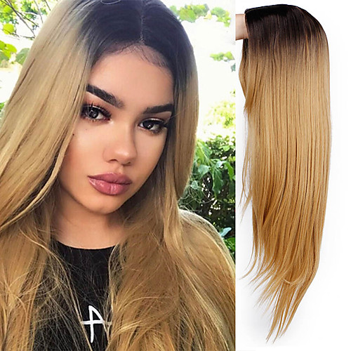 Synthetic Extentions Natural Straight Layered Haircut Wig Medium