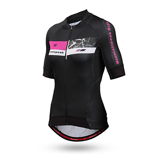 

Mountainpeak Women's Short Sleeve Cycling Jersey Coolmax Black Plus Size Bike Jersey Top Mountain Bike MTB Road Bike Cycling Breathable Quick Dry Sports Clothing Apparel / Stretchy