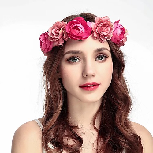

Fabrics Headbands / Headpiece with Ribbons / Floral 1 Piece Wedding / Special Occasion Headpiece