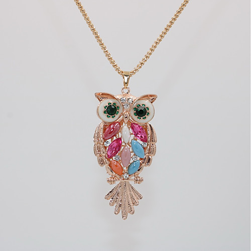 

Women's Cat's Eye Pendant Necklace Statement Necklace Necklace Classic Owl Animal Dainty Unique Design Trendy Fashion Chrome Rose Gold Plated Rose Gold 70 cm Necklace Jewelry 1pc For Evening Party