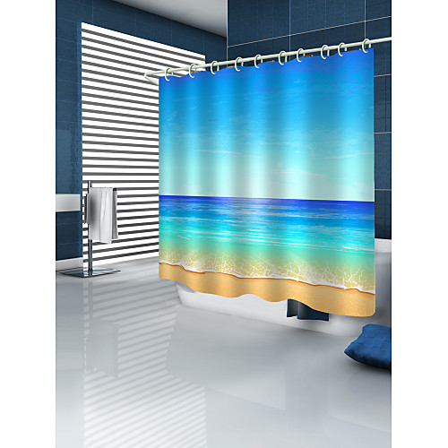 

Shower Curtains & Hooks Country Polyester Machine Made Waterproof Bathroom