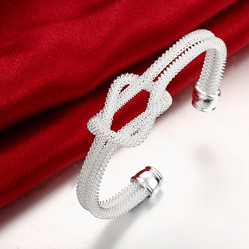 

Cuff Bracelet Love knot Unique Design Party Fashion Brass Bracelet Jewelry Silver For Party Gift Valentine