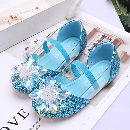 

Girls' Comfort / Flower Girl Shoes / Children's Day PU Flats Toddler(9m-4ys) / Little Kids(4-7ys) Sparkling Glitter / Sequin / Hollow-out Pink / Blue / Silver Spring / Summer / Party & Evening