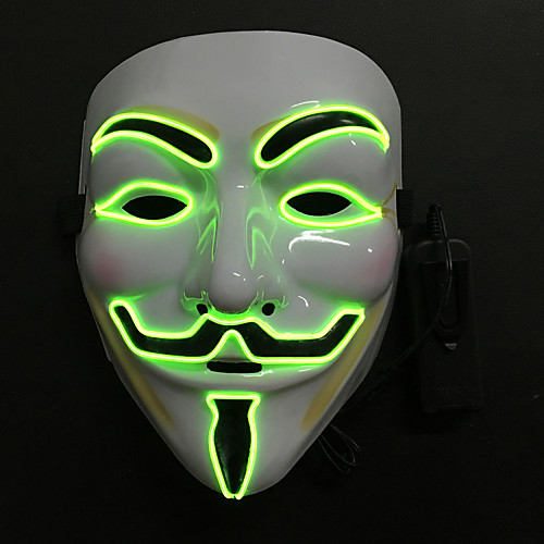 

LED Mask Inspired by V for Vendetta White Halloween Halloween Masquerade Adults' Men's