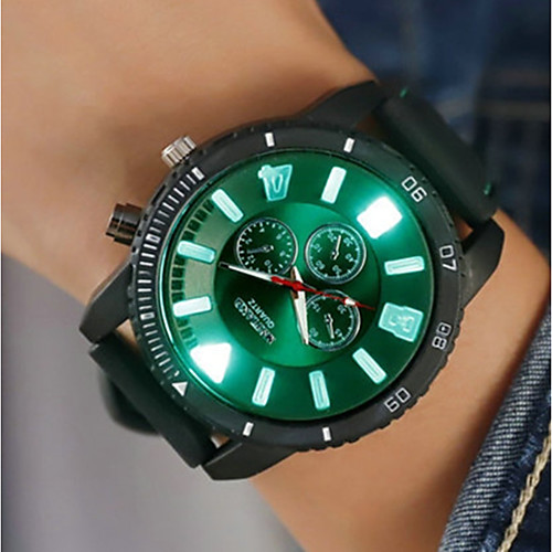 

Men's Digital Watch Digital Silicone Black / White / Blue Creative New Design Noctilucent Analog Sparkle Casual - Red Green Blue