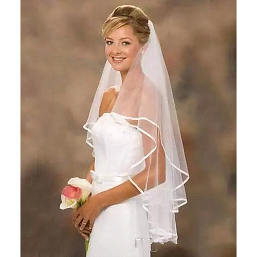 

Two-tier Lace Wedding Veil Elbow Veils with Solid 31.5 in (80cm) 100% Polyester / Mantilla