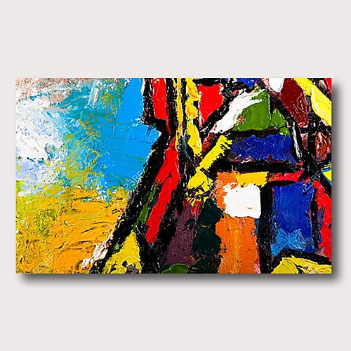 

Oil Painting Hand Painted Vertical Abstract Comtemporary Modern Stretched Canvas