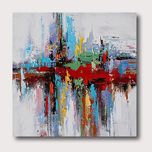 

Oil Painting Hand Painted Square Abstract Comtemporary Modern Stretched Canvas