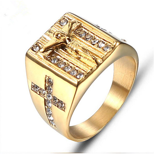 

Men Ring Retro Gold Titanium Steel Fashion Hip Hop 1pc 8 9 10 11 12 / Men's