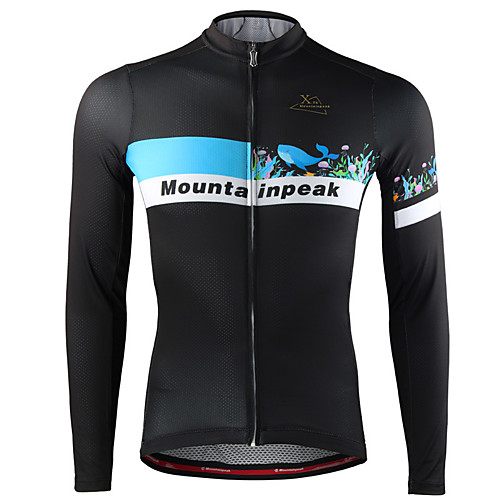 

Mountainpeak Women's Long Sleeve Cycling Jersey Winter Spandex White Black Animal Floral Botanical Bike Jersey Top Breathable Quick Dry Moisture Wicking Sports Clothing Apparel / Stretchy