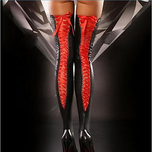 

Women's Thin Stockings - Solid Colored 30D Black Purple Red One-Size