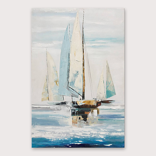 

Oil Painting Hand Painted Vertical Abstract Modern Stretched Canvas