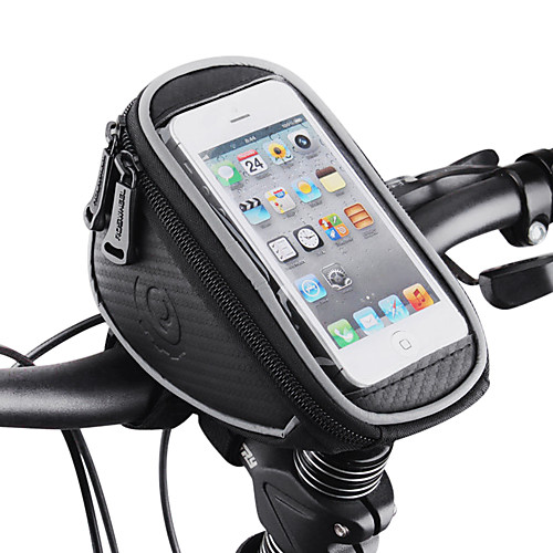

ROSWHEEL Cell Phone Bag Bike Handlebar Bag 4.8 inch Touch Screen Waterproof Cycling for Samsung Galaxy S4 iPhone X iPhone XR Black Cycling / Bike / iPhone XS / iPhone XS Max