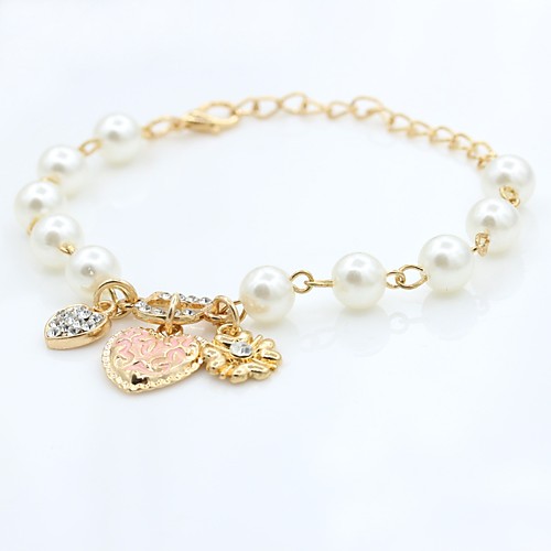 

Women's Bead Bracelet Beads Korean Cute Elegant Imitation Pearl Bracelet Jewelry Gold For Party Engagement Gift Going out Valentine