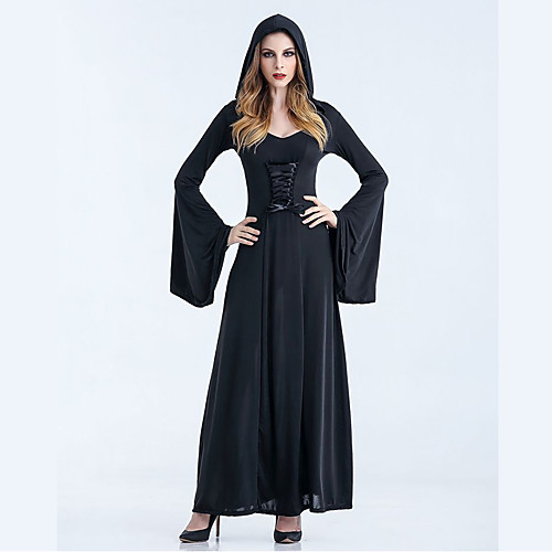 

Witch Dress Cosplay Costume Adults' Women's Dresses Halloween Halloween Carnival Masquerade Festival / Holiday Polyster Black / Red / Purple Carnival Costumes Patchwork