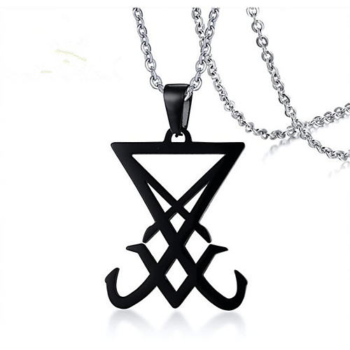 

Men's Pendant Necklace Classic Fashion scottish Steel Stainless Black 50 cm Necklace Jewelry 1pc For Gift Daily