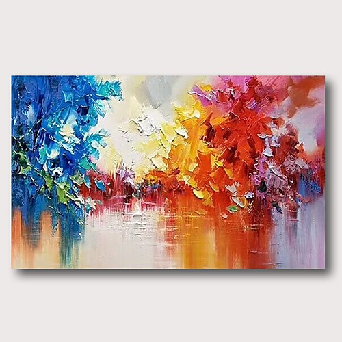 

Oil Painting Hand Painted Horizontal Abstract Comtemporary Modern Stretched Canvas