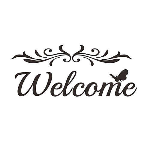 

Welcome Door Wall Stickers Home Decoration Bedroom Wall Mural Art Vinyl Removable Wall Decal Interior Door Decor 10.325cm