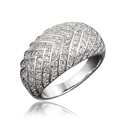 

Women's Ring Micro Pave Ring Cubic Zirconia 1pc Gold Silver 18K Gold Plated Imitation Diamond Round Unusual Stylish Luxury Party Engagement Jewelry Classic Lovely