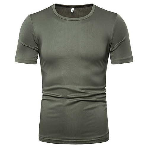 

Men's T shirt Solid Colored Tops White Black Blue