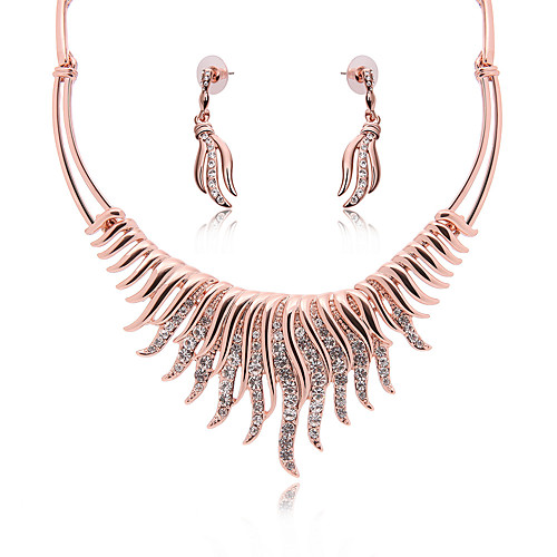 

Women's Cubic Zirconia Drop Earrings Pendant Necklace Classic Vintage European Elegant Earrings Jewelry Gold For Party Ceremony Festival 3pcs / pack