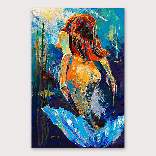 

Oil Painting Hand Painted Vertical Abstract Modern Stretched Canvas