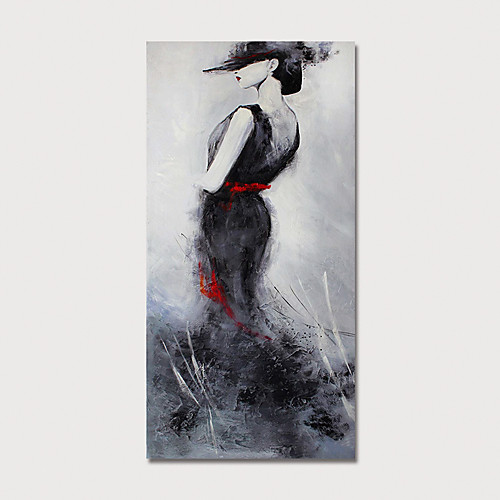 

Oil Painting Hand Painted Vertical Abstract People Modern Stretched Canvas