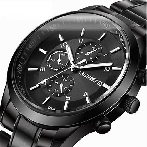 

Men's Sport Watch Dress Watch Wrist Watch Quartz Stainless Steel Black 30 m Creative Casual Watch Analog Luxury Word Watch - Black Red Blue One Year Battery Life
