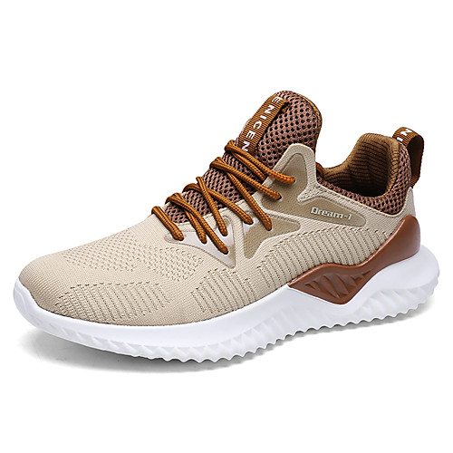 

Men's Trainers Athletic Shoes Sporty Casual Daily Outdoor Mesh Breathable Non-slipping Shock Absorbing Black and White White Black Fall Winter