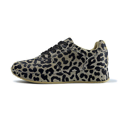 

Women's Trainers / Athletic Shoes 2020 Summer / Fall Flat Heel Round Toe Casual Sweet Athletic Leopard Mesh Walking Shoes Gold / Silver