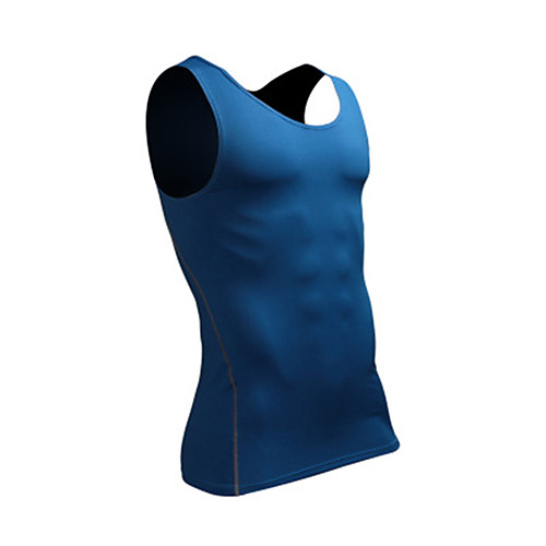 

Men's Compression Shirt Sleeveless Compression Vest / Gilet Base layer Tank Top Lightweight Breathable Quick Dry Soft Sweat-wicking GrayWhite Grey Blue / White Road Bike Mountain Bike MTB Basketball