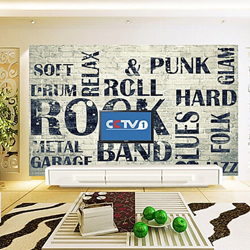 

Wallpaper / Mural Canvas Wall Covering - Adhesive required Art Deco / Pattern / Word