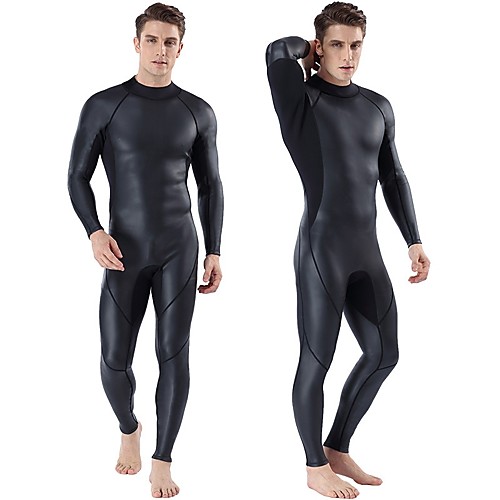 

MYLEDI Men's Full Wetsuit 3mm CR Neoprene Diving Suit Windproof Anatomic Design High Elasticity Long Sleeve Back Zip Solid Colored Autumn / Fall Spring Summer / Winter