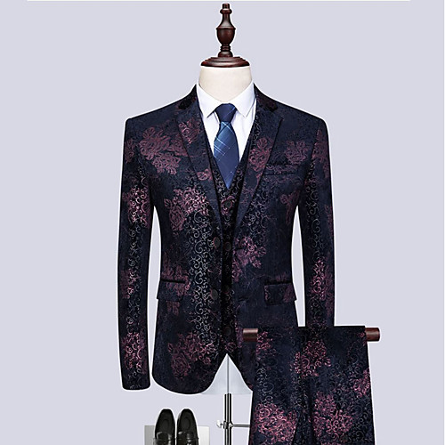 

Tuxedos Tailored Fit / Standard Fit Notch Single Breasted Two-buttons Wool / Polyester Solid Colored
