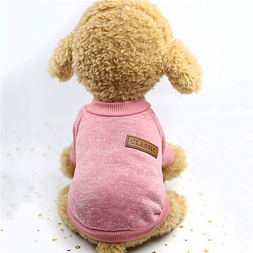 

Dog Vest Puppy Clothes Solid Colored Keep Warm Braided / Cord Winter Dog Clothes Puppy Clothes Dog Outfits Pink Khaki Gray Costume for Girl and Boy Dog Padded Fabric S M L