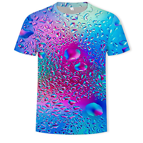 

Men's T shirt 3D Print Graphic Beer Print Short Sleeve Daily Wear Tops Streetwear Exaggerated Rainbow