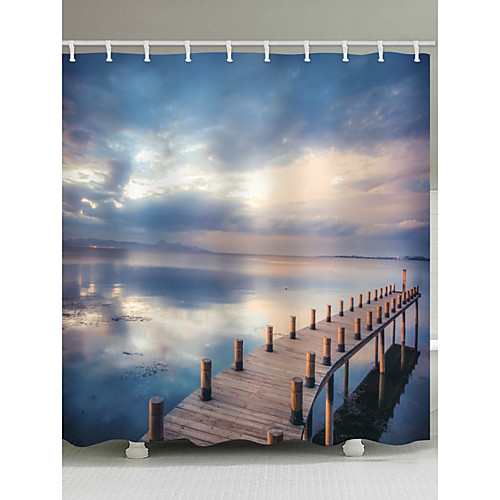 

Shower Curtains & Hooks Country Polyester Machine Made Waterproof Bathroom