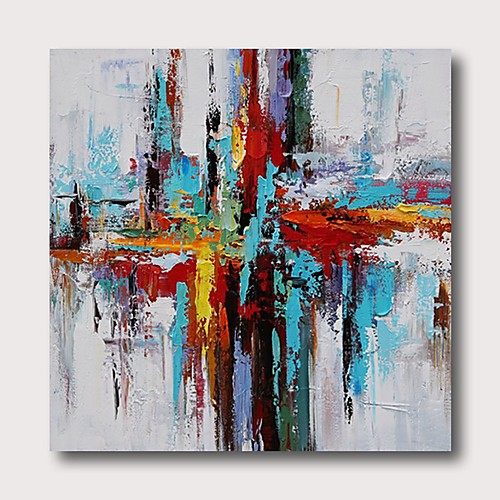 

Oil Painting Hand Painted Square Abstract Comtemporary Modern Stretched Canvas