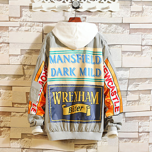 

Men's Windbreaker Streetwear Crew Neck Running Lightweight Windproof UV Resistant Sportswear Plus Size Top Long Sleeve Activewear Inelastic Loose