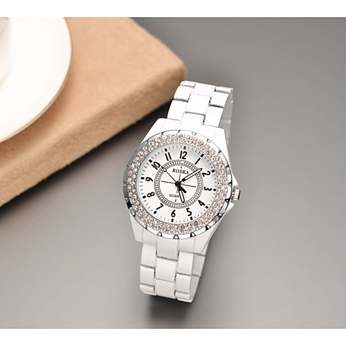 

Women's Quartz Watches Casual Fashion Black White Stainless Steel Quartz White Black Casual Watch 1 pc Analog One Year Battery Life