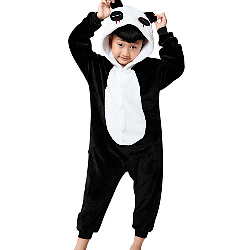 

Kid's Kigurumi Pajamas Panda Animal Onesie Pajamas Flannel Toison Black Cosplay For Boys and Girls Animal Sleepwear Cartoon Festival / Holiday Costumes / Leotard / Onesie / Leotard / Onesie