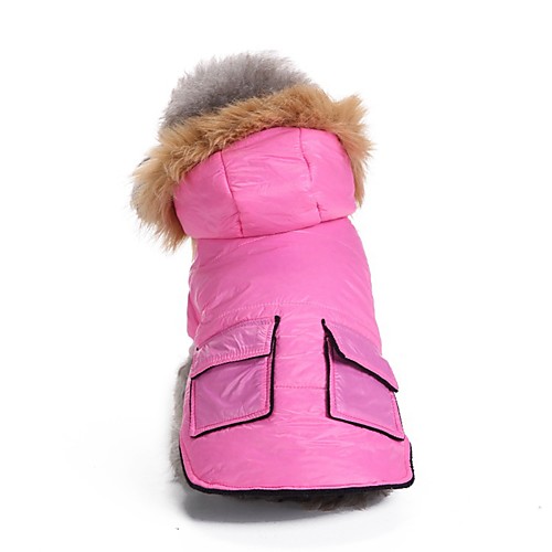 

Dog Coat Jacket Puppy Clothes Solid Colored Casual / Daily Warm Ups Outdoor Winter Dog Clothes Puppy Clothes Dog Outfits Blue Pink Costume for Girl and Boy Dog Terylene XS S M L XL
