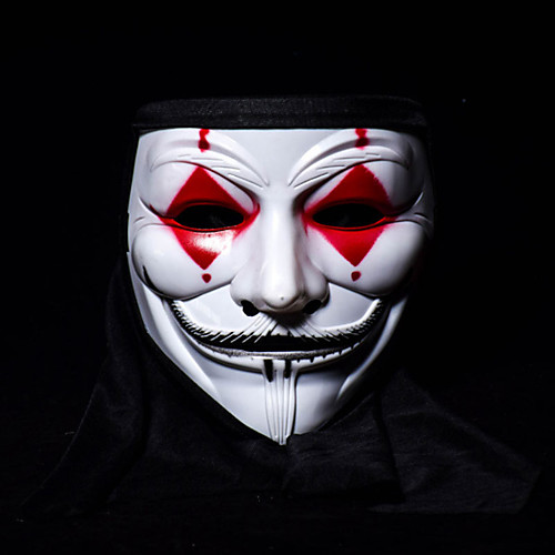 

Mask Halloween Mask Inspired by V for Vendetta Clown Scary Movie Black Red Halloween Halloween Masquerade Adults' Men's