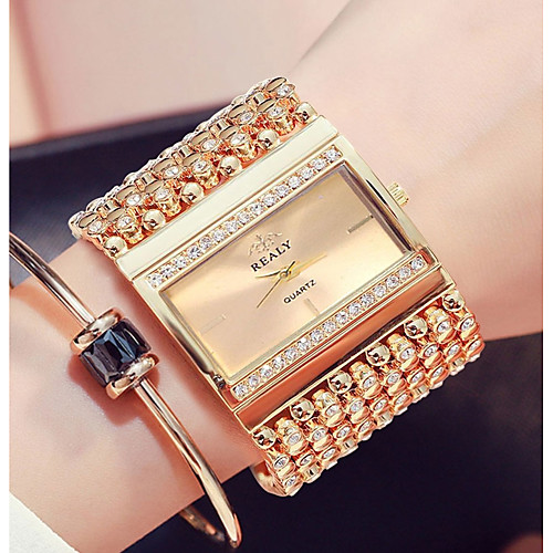 

Women's Wrist Watch Gold Watch Quartz Stainless Steel Silver / Gold Water Resistant / Waterproof New Design Analog Vintage Fashion - Gold Silver