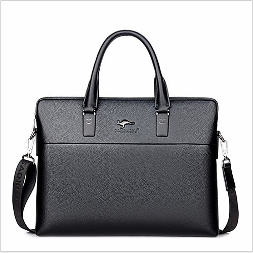 

Men's Zipper PU Briefcase Black / Brown