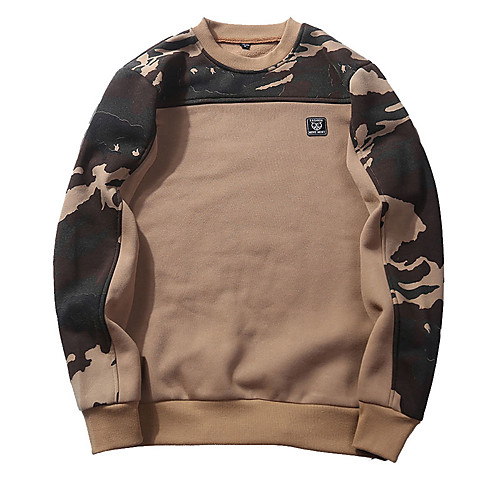 

Men's Sweatshirt Winter Outdoor Camo Lightweight Breathable Quick Dry Top N / A Climbing Outdoor Exercise Multisport Black Army Green Khaki