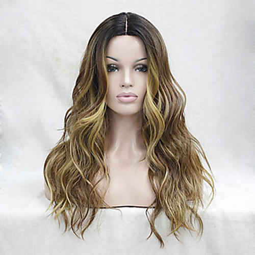 

Synthetic Wig Wavy Beyonce Wavy Layered Haircut Wig Ombre Long Brown Synthetic Hair Women's Heat Resistant Ombre hairjoy