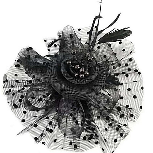 

Fabrics / Alloy Headdress / Hair Clip with Flower 1 Piece Special Occasion / Daily Wear Headpiece