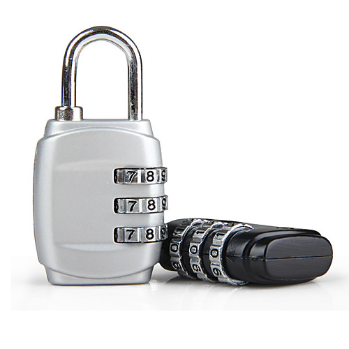 

Coded Lock Portable Durable Metal 1 pc Black White Travel Accessory