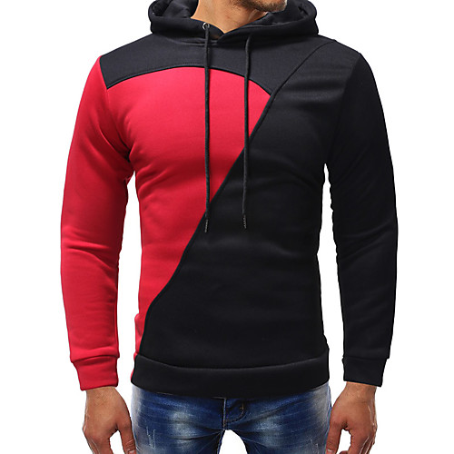 

Men's Hoodie Color Block Hooded Casual / Basic Sports Slim Red Gray US34 / UK34 / EU42 US36 / UK36 / EU44 US40 / UK40 / EU48 US42 / UK42 / EU50 US44 / UK44 / EU52